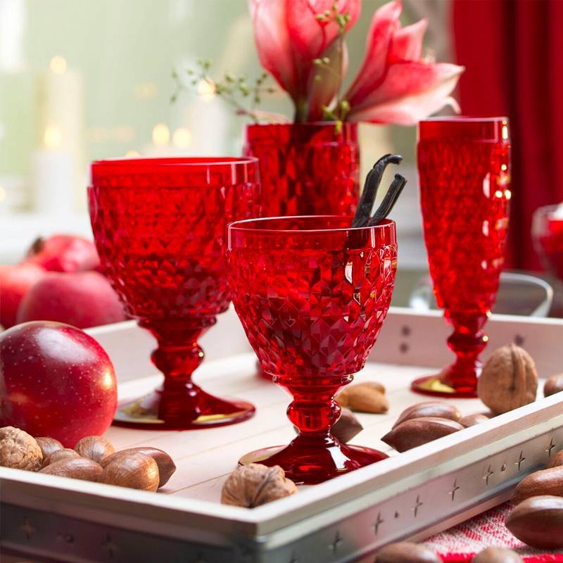 20 Cl Villeroy And Boch Boston Calice Vino Rosso In Vetro Set 4 Pezzi