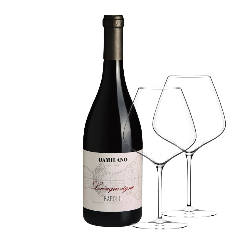 Lecinquevigne Barolo Docg 2019 Damilano Azienda Agricola Set 2 Calici Italesse Masterclass 90 Cl