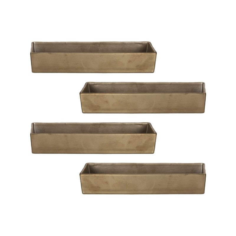 18X6 Cm Etna Coppetta In Porcellana Set 4 Pz