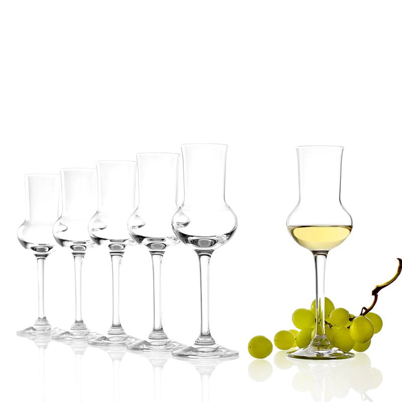 8 Cl Stolzle Lausitz Professional Calice Grappa In Vetro Set 6 Pezzi