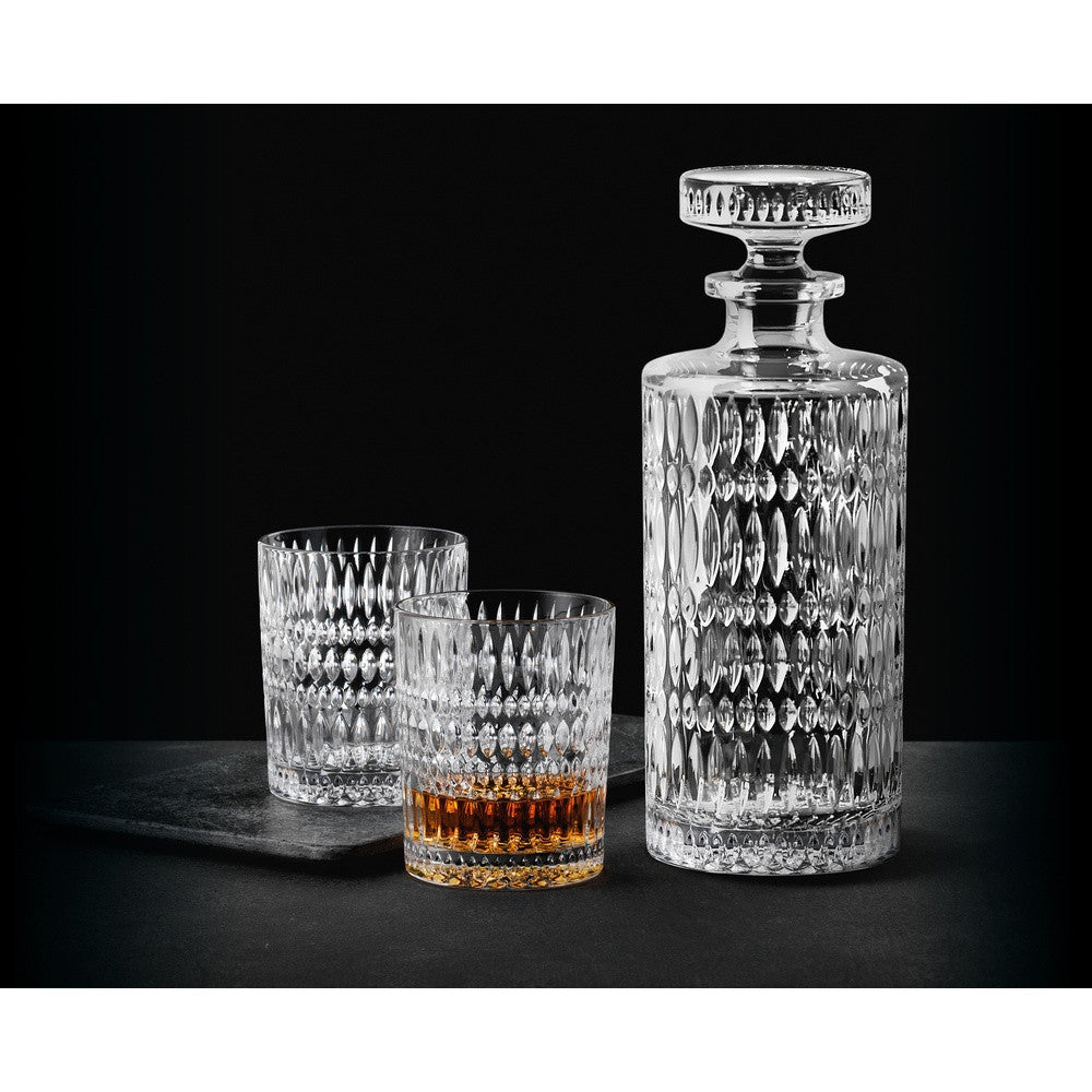 Nachtmann Ethno Set Whisky Decanter e Bicchieri In Vetro Cristallino - Set 3 Pz