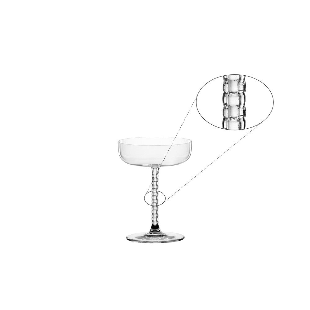 25 cl - Nachtmann Bossa Nova Calice Cocktail Coupe In Vetro Cristallino - Set 2 Pz
