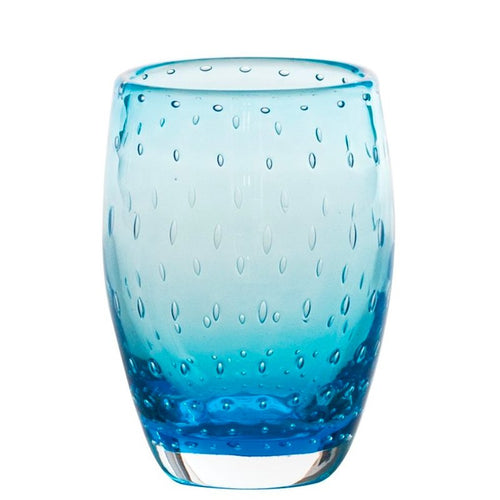 35 Cl Zafferano Bolicante Bicchiere Acqua Bolle In Vetro Soffiato Set 6 Pezzi