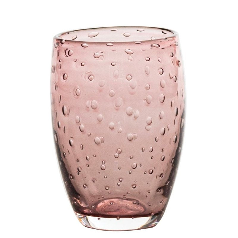 35 Cl Zafferano Bolicante Bicchiere Acqua Bolle In Vetro Soffiato Set 6 Pezzi