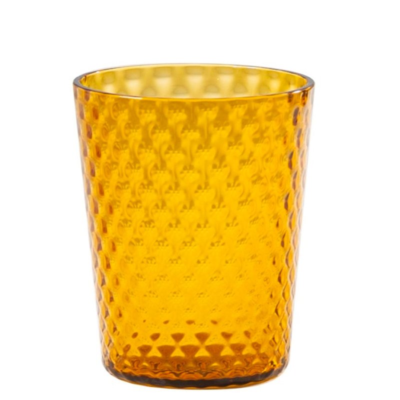 33 Cl Zafferano Veneziano Bicchiere Acqua In Vetro Set 6 Pezzi