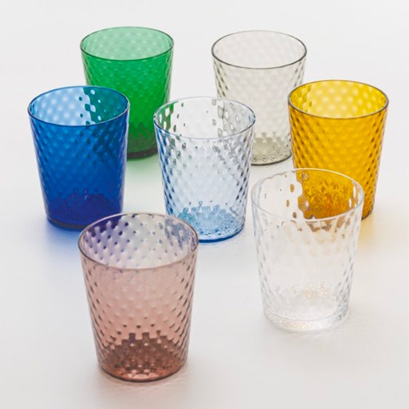 33 Cl Zafferano Veneziano Bicchiere Acqua In Vetro Set 6 Pezzi
