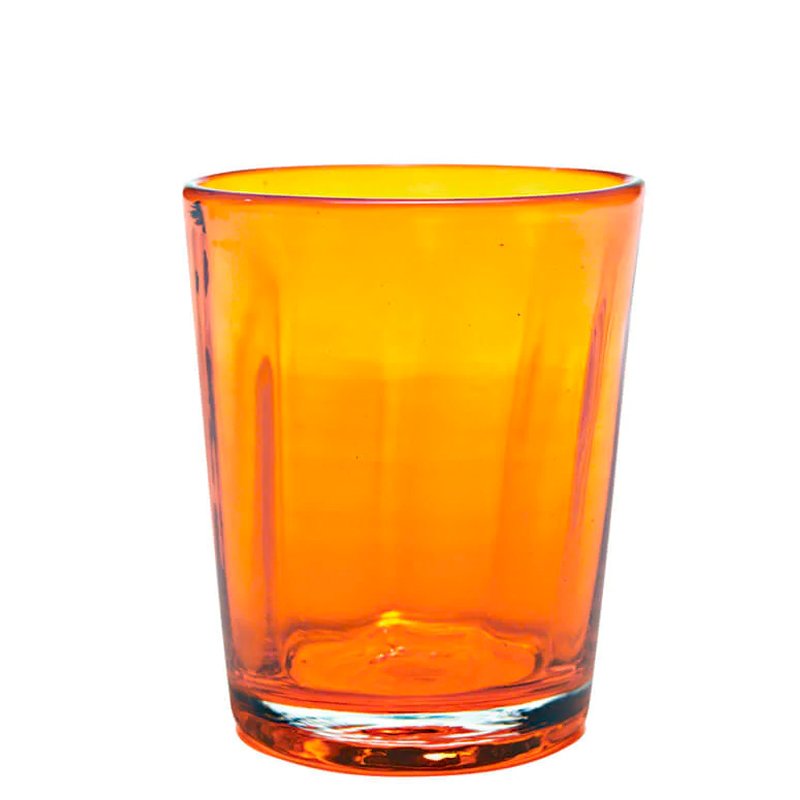 32 Cl Zafferano Bei Bicchiere Acqua In Vetro Soffiato Set 6 Pezzi