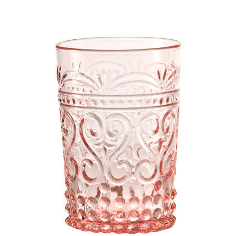27 Cl Zafferano Provenzale Bicchiere Acqua Romantico In Rilievo In Vetro Set 6 Pezzi
