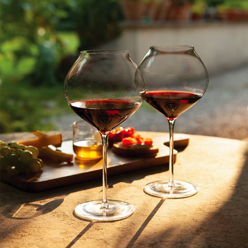 55 Cl Zafferano Ultralight Calice Vino Rosso In Vetro Set 2 Pezzi