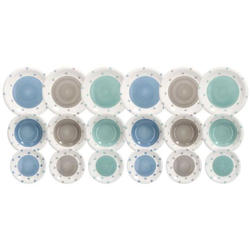Tognana Lousie Lovely Servizio Piatti In Stoneware Set 18 Pz
