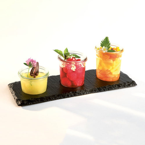 28X10 Cm Aps Piatto Vassoio 3 Scomparti In Ardesia