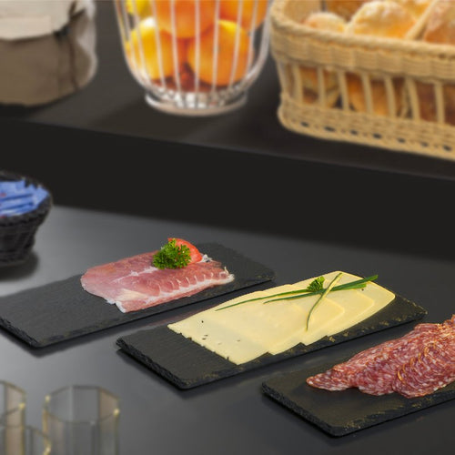 30X12 Cm Aps Piatto Presentazione Rettangolare In Ardesia