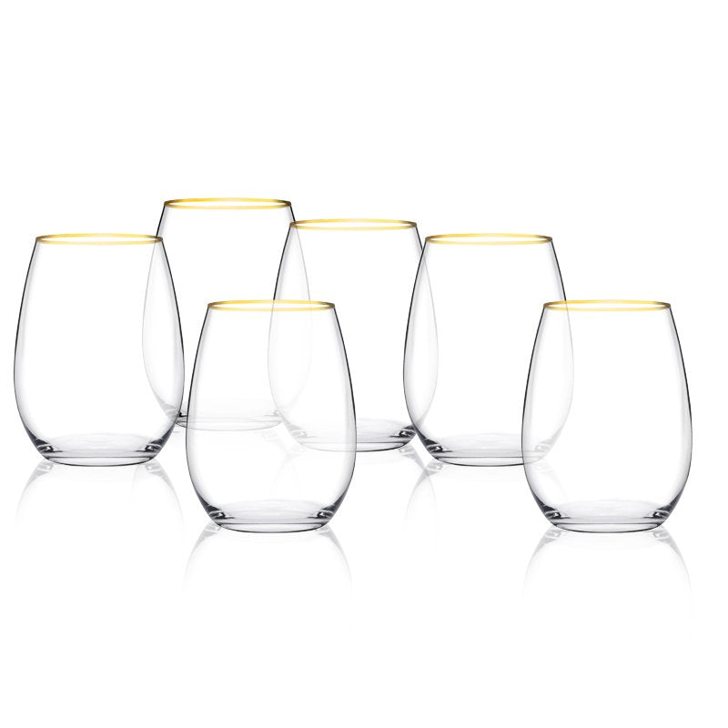 35 Cl Pasabahce Amber Bicchiere Vino Rosso In Vetro Set 6 Pezzi