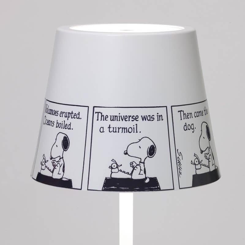 38 Cm Zafferano Poldina X Peanuts Lampada Da Tavolo