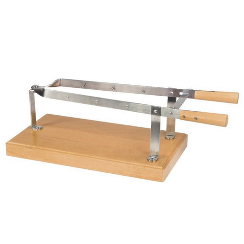 25X45 Cm Ilsa Morsa Prosciutto In Acciaio Inox Con Base In Legno