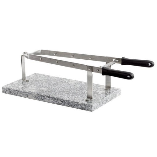 25X45 Cm Ilsa Morsa Prosciutto In Acciaio Inox Con Base In Pietra