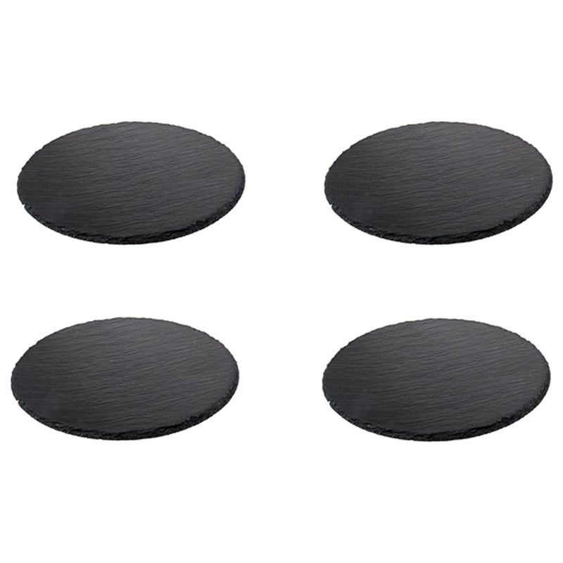 10 Cm Ilsa Sottobicchieri In Ardesia Set 4 Pz