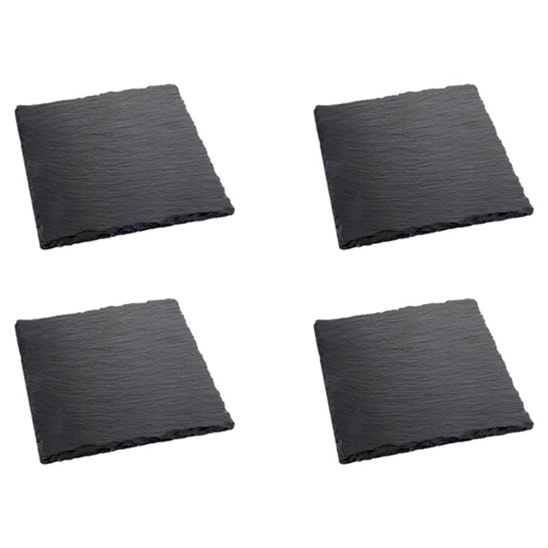 10X10 Cm Ilsa Sottobicchieri In Ardesia Set 4 Pz