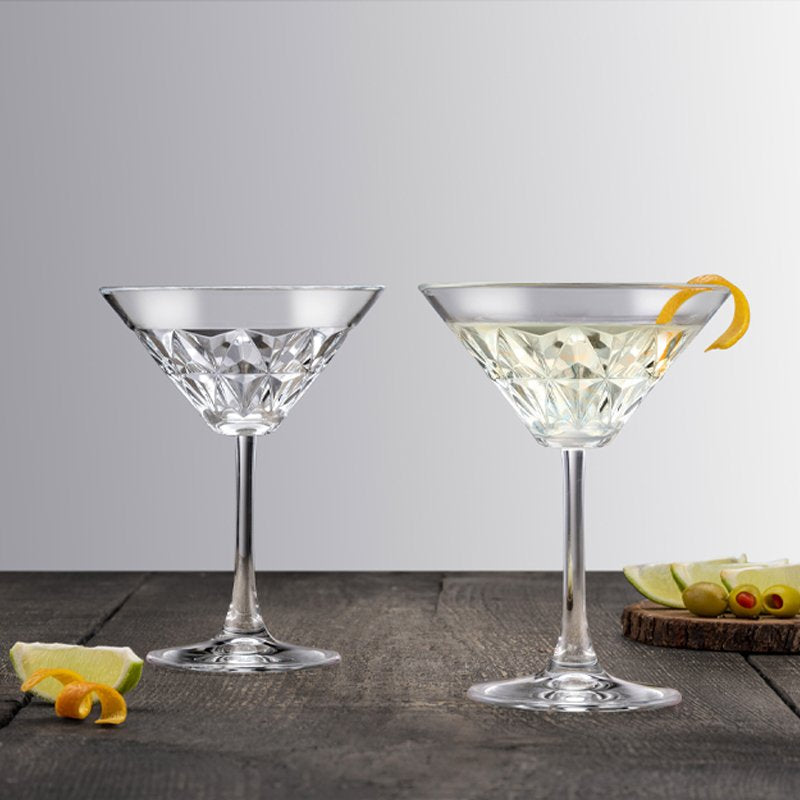 22 Cl Pasabahce Estrella Bicchiere Martini In Vetro Set 4 Pezzi