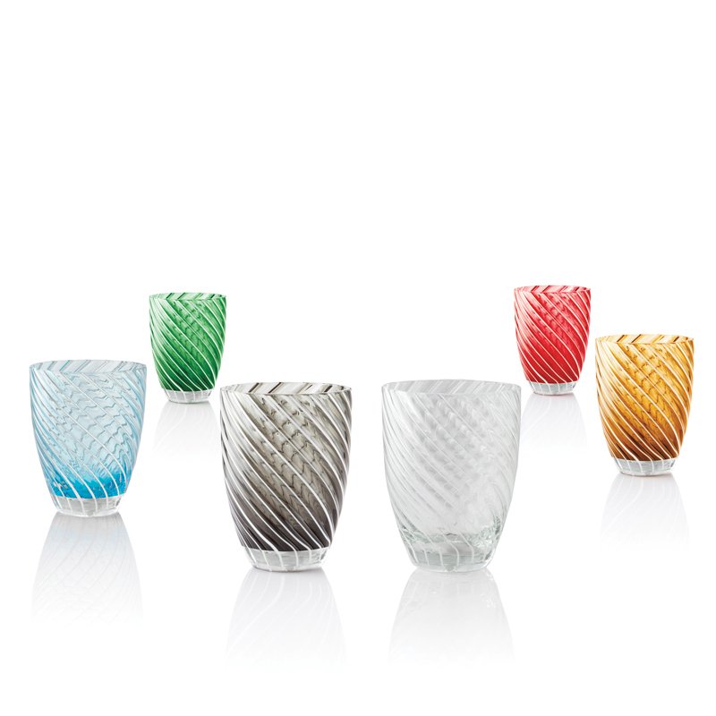 38 Cl Italesse Vertigo Bicchiere Acqua In Vetro Set 6 Pezzi