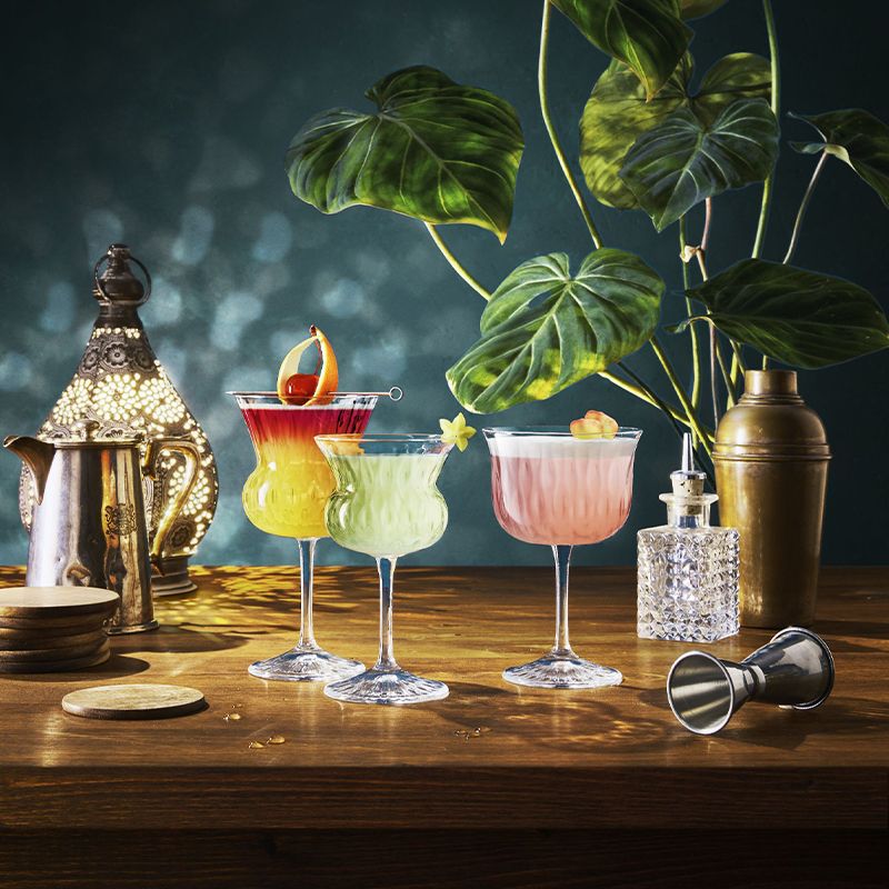 24 5 Cl Bormioli Rocco Bloom Calice Cocktail In Vetro Set 6 Pezzi