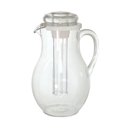 3 Lt Ilsa Crystal Gemma Caraffa In Ms Con Tappo E Rinfrescatore In Policarbonato