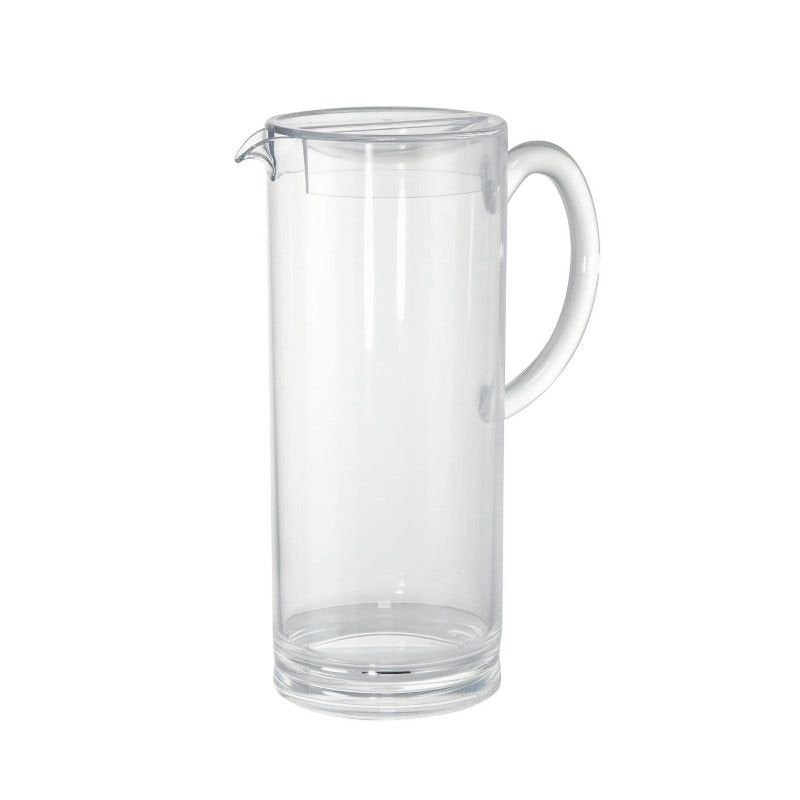 2 Lt Ilsa Crystal Giada Caraffa In Acrilico Con Coperchio
