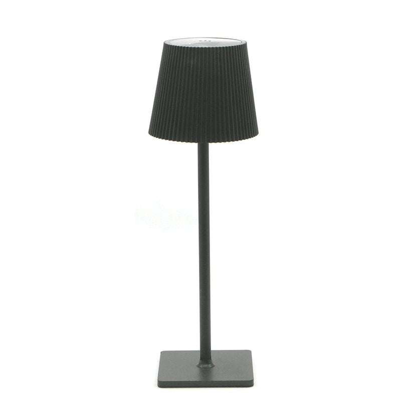 34 Cm Plisse Lampada Da Tavolo In Alluminio