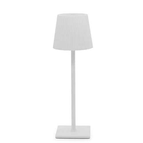 34 Cm Plisse Lampada Da Tavolo In Alluminio