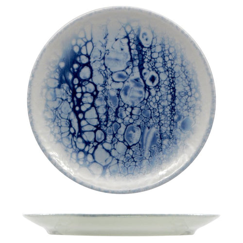 21 Cm Saturnia Bubble Piatto Piano In Porcellana Set 12 Pz