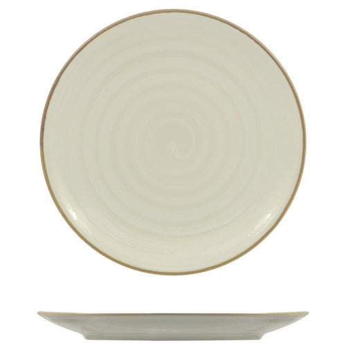 28 Cm Saturnia Vortex Piatto Piano In Porcellana Set 6 Pz