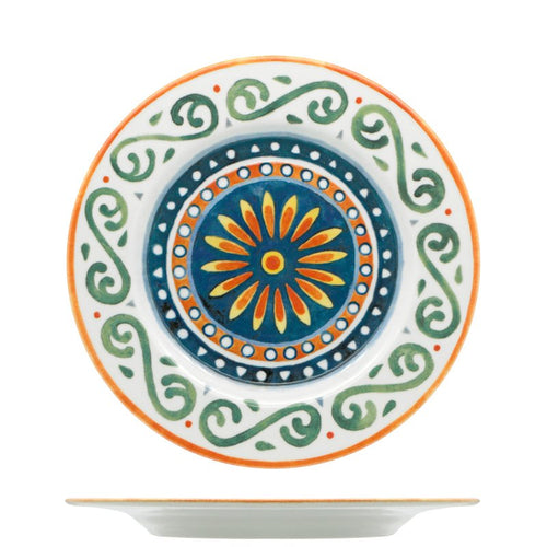 26 Cm Saturnia Capri Piatto Piano In Porcellana Set 12 Pz