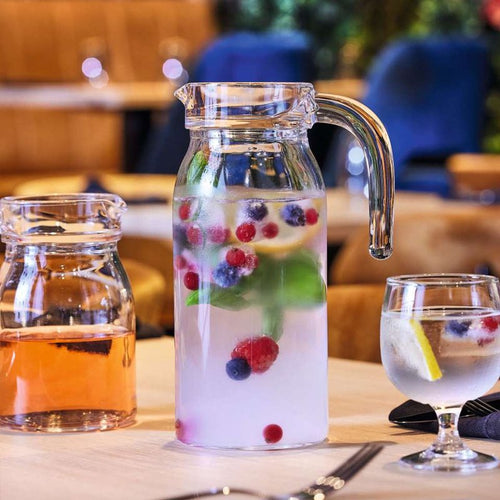 1 Litro Arcoroc Spring Brocca In Vetro Set 6 Pezzi