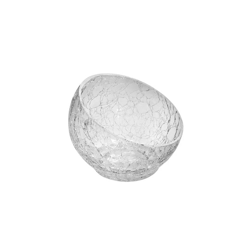 12 Cm Crackle Coppa Dessert Satinato In Vetro Set 6 Pezzi