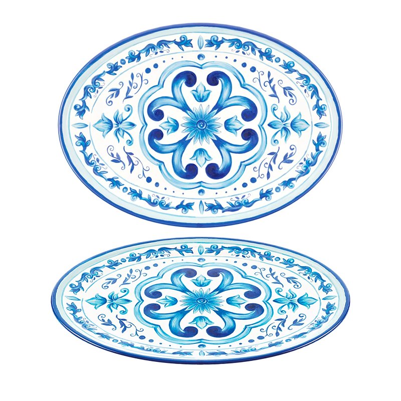 50X36 Cm Guzzini Blues Vassoio In Melamina Set 2 Pz