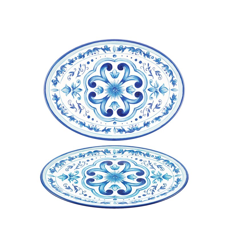 35X25 5 Cm Guzzini Blues Vassoio In Melamina Set 2 Pz