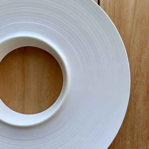 31 2 Cm Essentia Magnesium Plain Ring Piatto Presentazione Rotondo In Porcellana Set 2 Pz