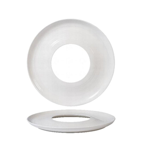 31 Cm Essentia Magnesium Deep Ring Piatto Presentazione Rotondo In Porcellana Set 2 Pz