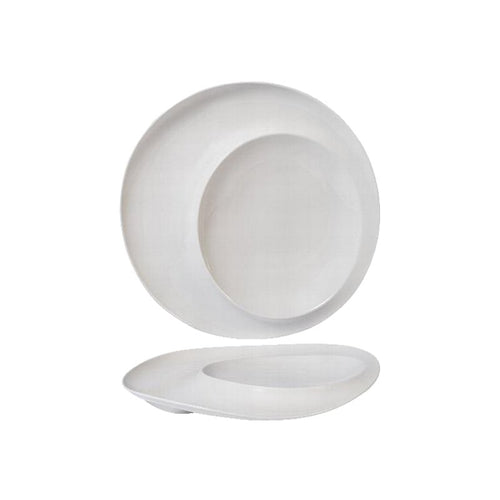 25 5 Cm Essentia Magnesium Eclipse Piatto Presentazione Rotondo In Porcellana Set 2 Pz