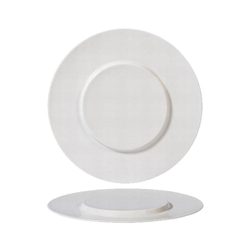 30 6 Cm Essentia Magnesium Podium Piatto Presentazione Rotondo In Porcellana Set 2 Pz