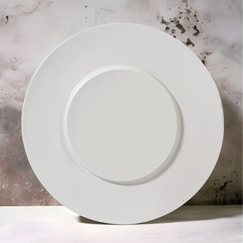 30 6 Cm Essentia Magnesium Podium Piatto Presentazione Rotondo In Porcellana Set 2 Pz