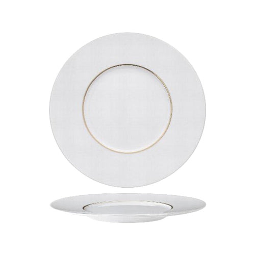 29 Cm Essentia Ligne D Or Piatto Piano In Porcellana Set 6 Pz
