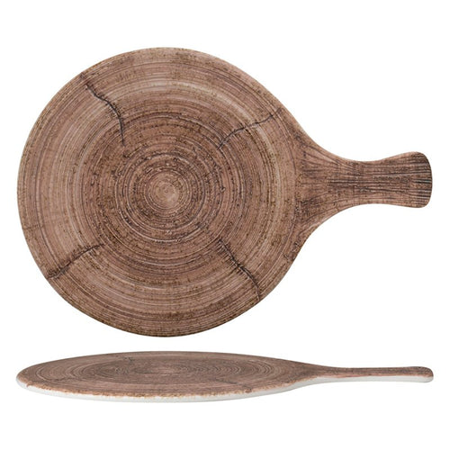 24 5 Cm Tagliere Rotondo In Porcellana Effetto Legno Set 4 Pz