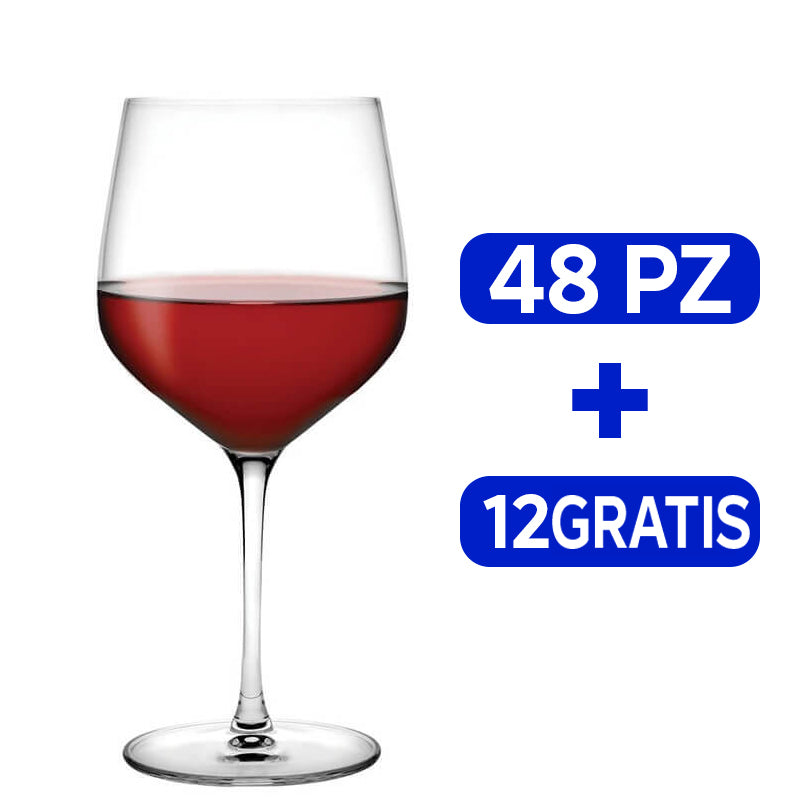 62 5 Cl Nude Refine Calice Vino Rosso Burgundy In Vetro Set 60 Pezzi