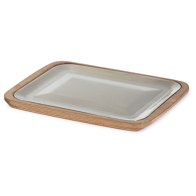 34X29 Cm Abert Celsius Piatto Presentazione Con Support In Legno
