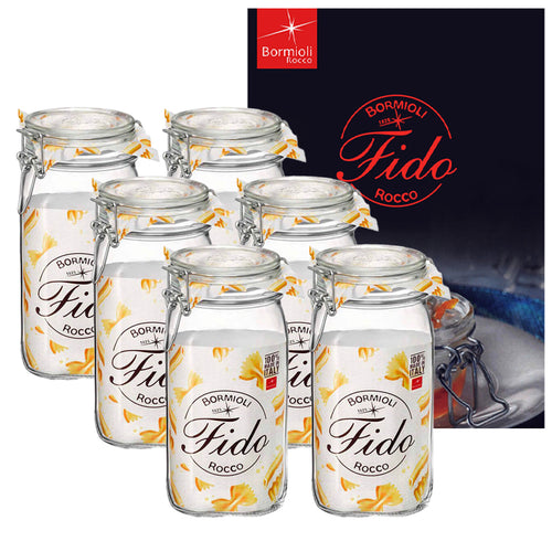 150 Cl Bormioli Rocco Fido Vasetto Ermetico Cilindrico In Vetro Con Ricettario Fido