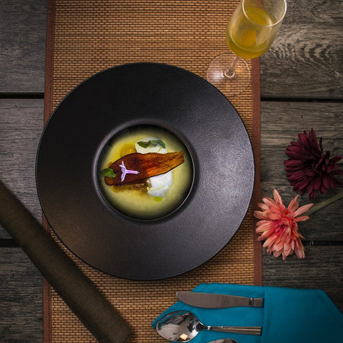 28 Cm Ariane Black Dazzle Piatto Fondo In Porcellana Set 6 Pz