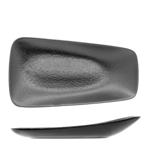 24X13 Cm Ariane Black Dazzle Piatto Vassoio Rettangolare In Porcellana Set 12 Pz