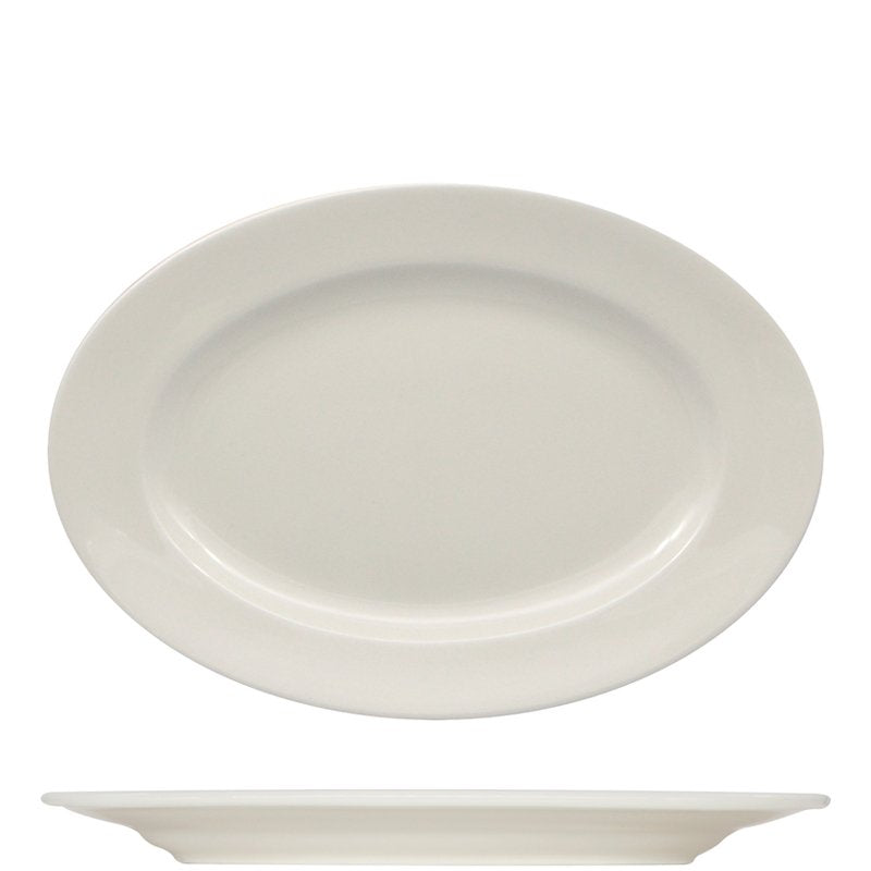 38X26 5 Cm Ariane Prime Piatto Vassoio Ovale In Porcellana Set 6 Pz