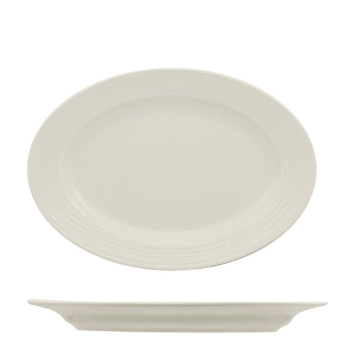 26X18 Cm Ariane Eclipse Piatto Vassoio Ovale In Porcellana Set 12 Pz